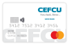 credit card design, white with grey cefcu logo