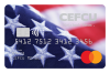 credit card design with US Flag design