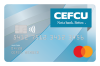 credit card design with Blue and grey curved design