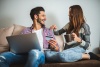 Couple excited by their credit card bonuses