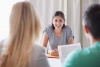 young woman at job interview