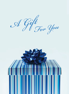 A Gift For You With Blue Box Card Holder