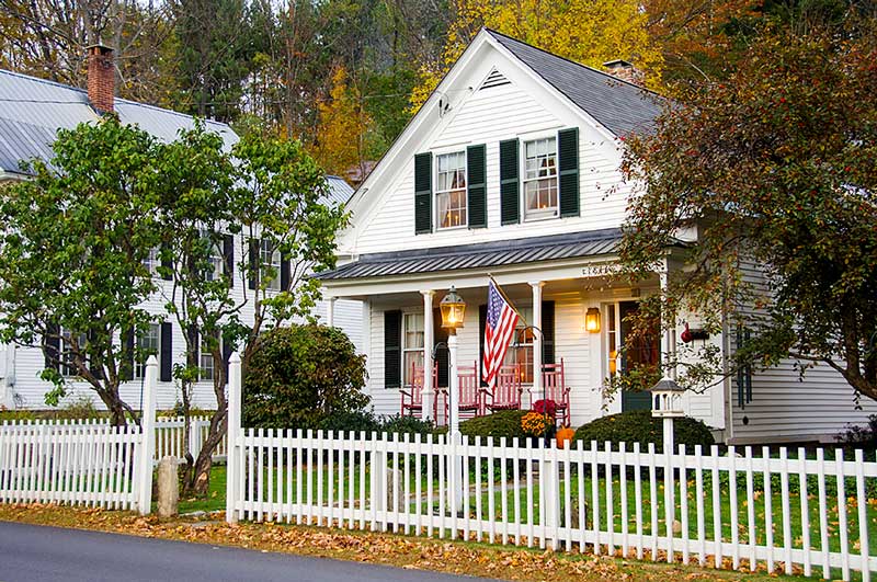 front of cozy looking home