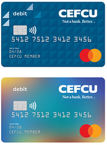 view of cefcu debit cards